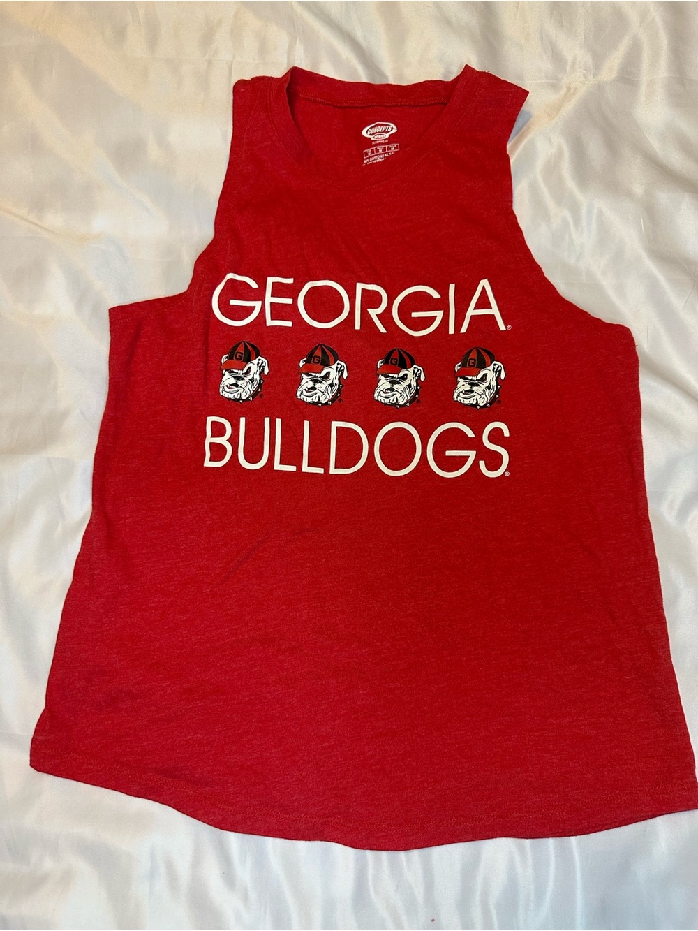 Georgia Bulldogs Red Sleeveless Tank Top Women’s Medium Concepts Sport - Picture 3 of 4